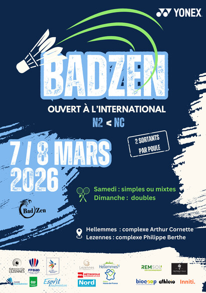 Bienvenue au BadZen 2026 ! - 7 et 8/3