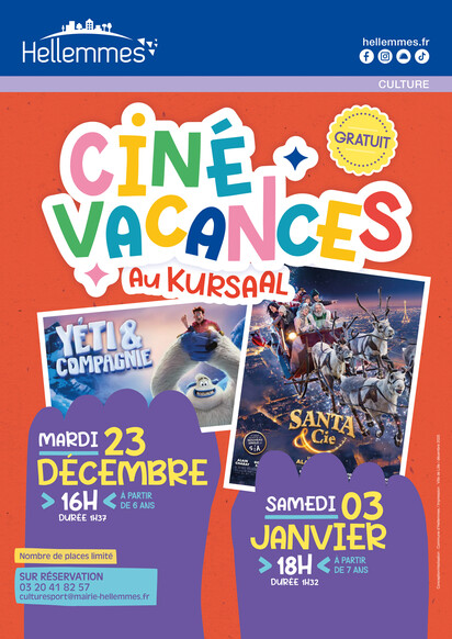 Ciné-vacances - 23/12 et 3/1