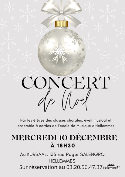 Concert de Noël - Ecole de musique - 10/12
