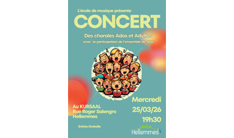 Ecole de musique - Chorales Ados et Adultes - 25/3